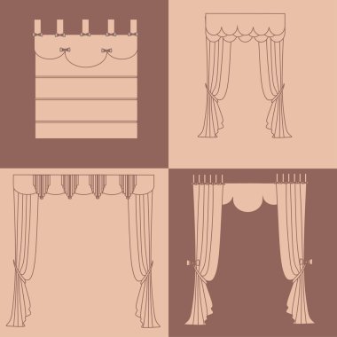 resimde perdeleri ve draperies iç dekorasyon tasarımı