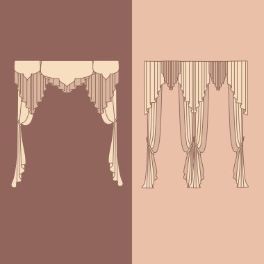 Klasik perde. perdeler. lambrequin