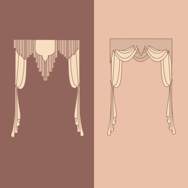 Klasik perde. perdeler. lambrequin