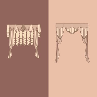 Klasik perde. perdeler. lambrequin