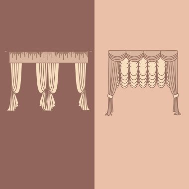 Klasik perde. perdeler. lambrequin