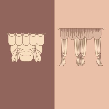 Klasik perde. perdeler. lambrequin