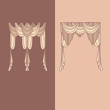 Klasik perde. perdeler. lambrequin