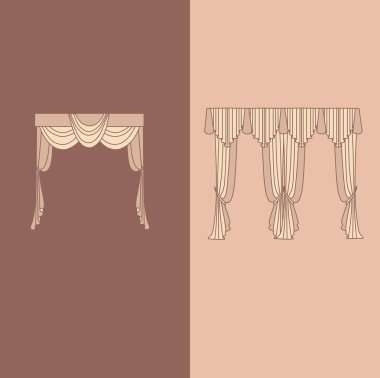 Klasik perde. perdeler. lambrequin