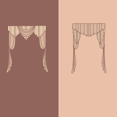 Klasik perde. perdeler. lambrequin