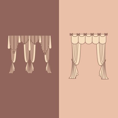 Klasik perde. perdeler. lambrequin