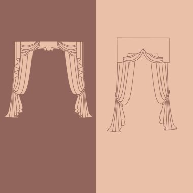 Klasik perde. perdeler. lambrequin