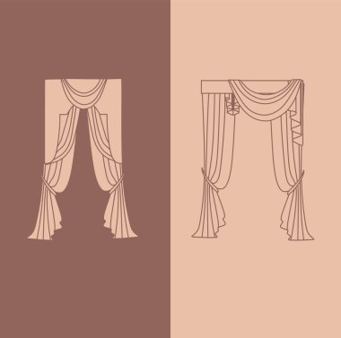 Klasik perde. perdeler. lambrequin