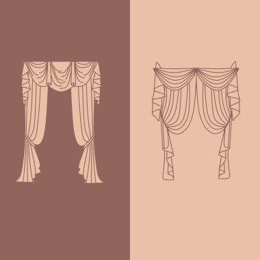 Klasik perde. perdeler. lambrequin