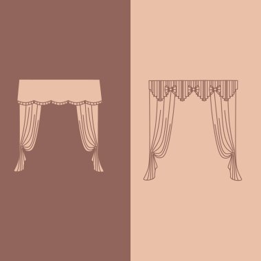 Klasik perde. perdeler. lambrequin