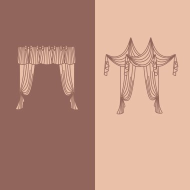 Klasik perde. perdeler. lambrequin