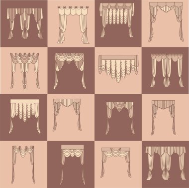 Klasik perde. perdeler. lambrequin