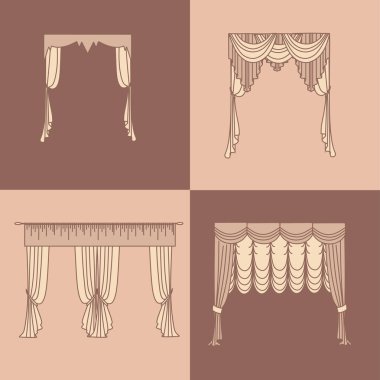 Klasik perde. perdeler. lambrequin