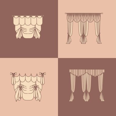 Klasik perde. perdeler. lambrequin