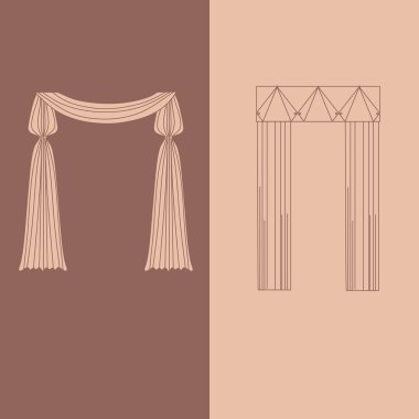 Klasik perde. perdeler. lambrequin