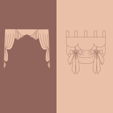 Klasik perde. perdeler. lambrequin