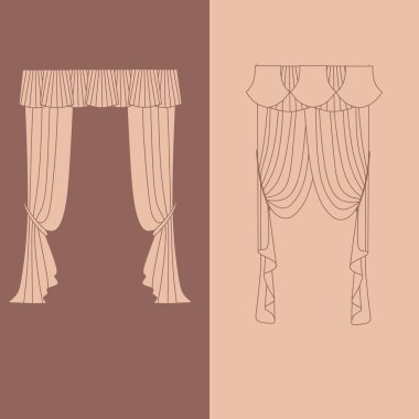 Klasik perde. perdeler. lambrequin