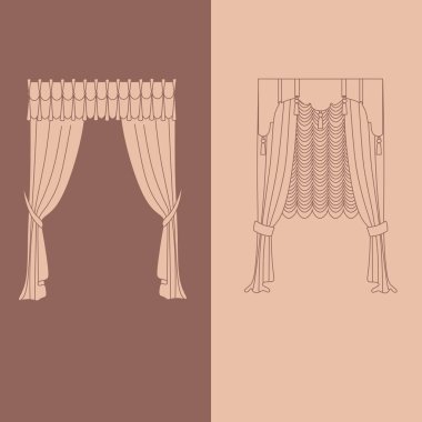  perdeler. lambrequin.Classic perdeler .