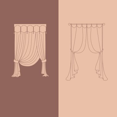  perdeler. lambrequin.Classic perdeler .