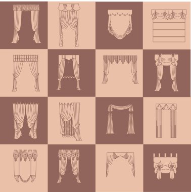  perdeler. lambrequin.Classic perdeler .