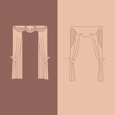  perdeler. lambrequin.Classic perdeler .