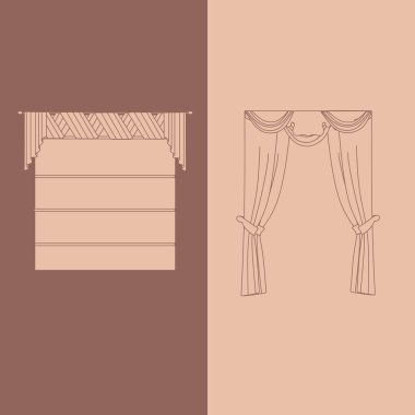  perdeler. lambrequin.Classic perdeler .