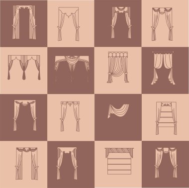  perdeler. lambrequin.Classic perdeler .