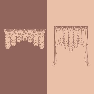  perdeler. lambrequin.Classic perdeler .