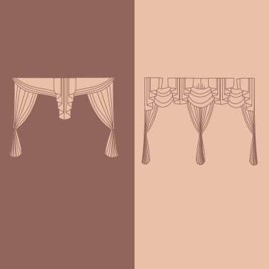  perdeler. lambrequin.Classic perdeler .