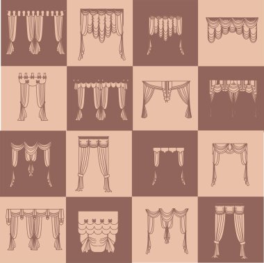  perdeler. lambrequin.Classic perdeler .