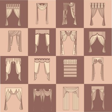  perdeler. lambrequin.Classic perdeler .