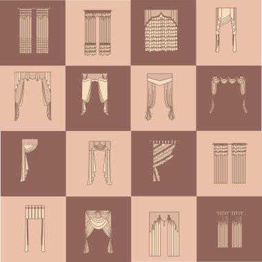  perdeler. lambrequin.Classic perdeler .