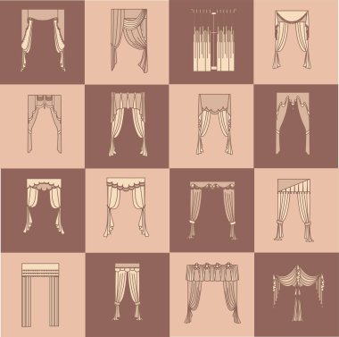  perdeler. lambrequin.Classic perdeler .