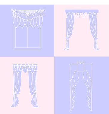   perdeler. lambrequin.Classic perdeler .