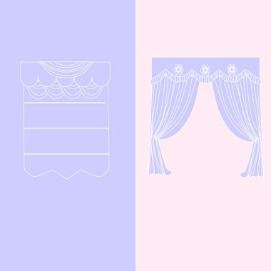   perdeler. lambrequin.Classic perdeler .