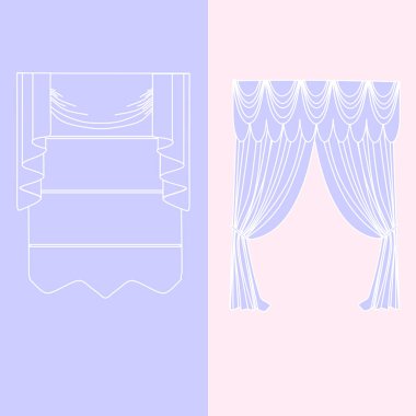   perdeler. lambrequin.Classic perdeler .