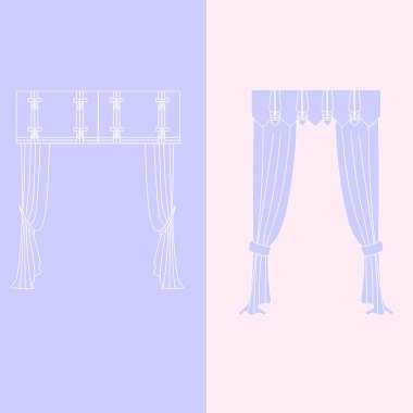   perdeler. lambrequin.Classic perdeler .