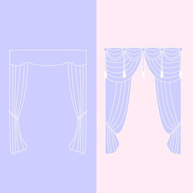   perdeler. lambrequin.Classic perdeler .