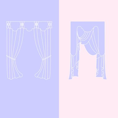   perdeler. lambrequin.Classic perdeler .