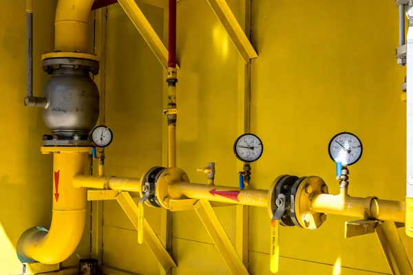 Manómetros Instalações Aquecimento Estação Aquecimento — Fotografia de Stock