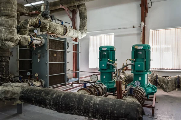 Equipamento Bombeamento Para Sistema Aquecimento Abastecimento Água — Fotografia de Stock