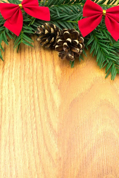 Конусы и красные луки на Рождество lelke — стоковое фото
