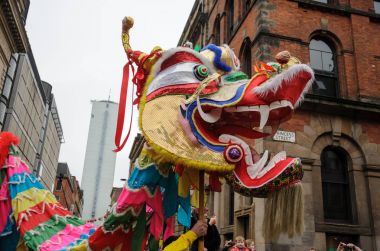 Çin yeni yılı 2018, köpek, Manchester, İngiltere'de Festivali yılı