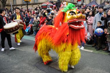 Çin yeni yılı 2018, köpek, Manchester, İngiltere'de Festivali yılı