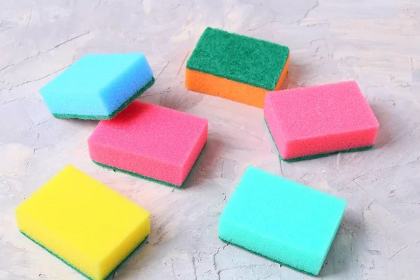 Esponjas Multicoloridas Para Lavar Louça — Fotografia de Stock