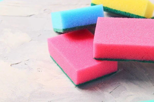 Éponges Multicolores Pour Lave Vaisselle — Photo
