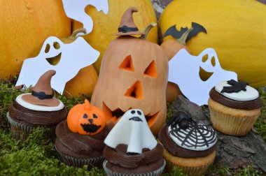 cupcakes için bir parti Halloween