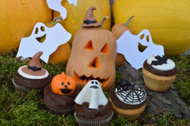 cupcakes için bir parti Halloween