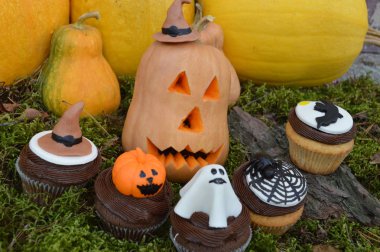 cupcakes için bir parti Halloween