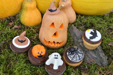 cupcakes için bir parti Halloween